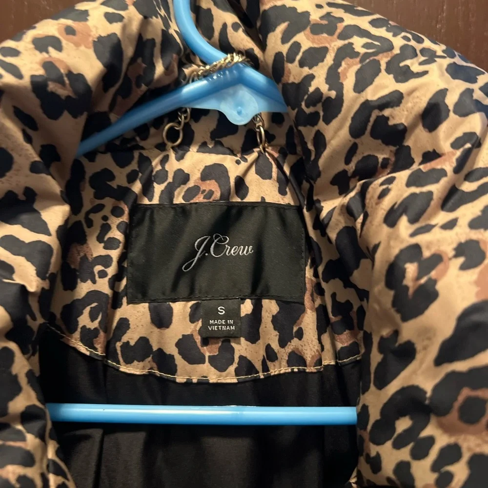 J. Crew Animal Print Puffer Jacket - Picture 2 of 3